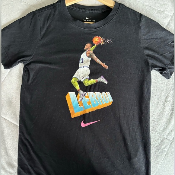Nike Shirt Boys Black DriFit Kids Lebron James Youth Short Sleeve - Picture 4 of 4